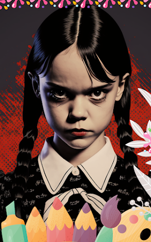 Wednesday Addams Game Color Screenshot 1