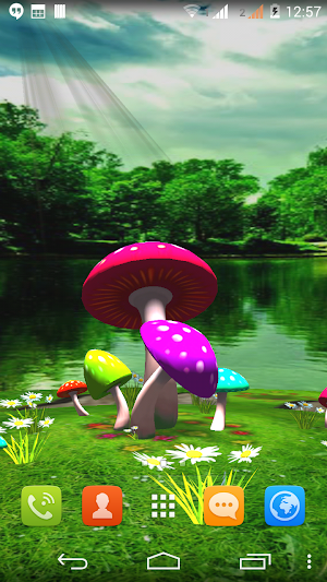 3D Mushroom Live Wallpaper New Screenshot 0