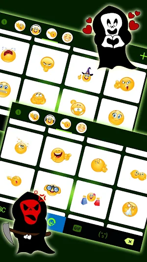 Neon Green Monster Keyboard Background Screenshot 3