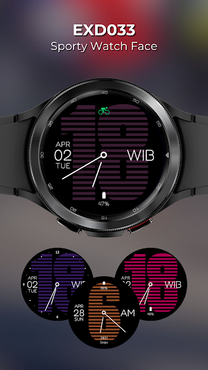 EXD033: Sporty Watch Face Screenshot 0