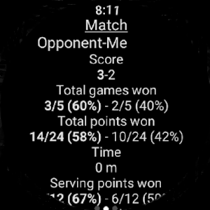 Tennis/padel score for Wear OS Screenshot 1