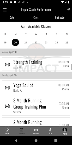 Impact Sports Performance Screenshot 2