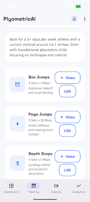 PlyoMetricAI: Jump Training Screenshot 1