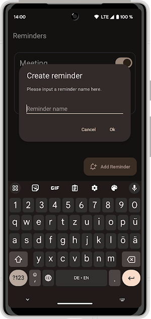 Reminders Screenshot 1