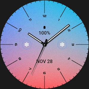 Analog Red Blue Sky watch face Screenshot 3