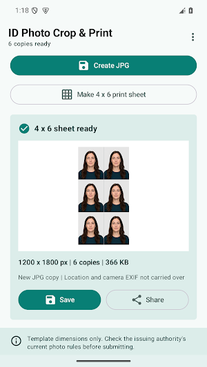 ID Photo Crop & Print Screenshot 3