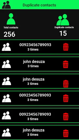 Duplicate contact remover and contact Fixer Screenshot 2