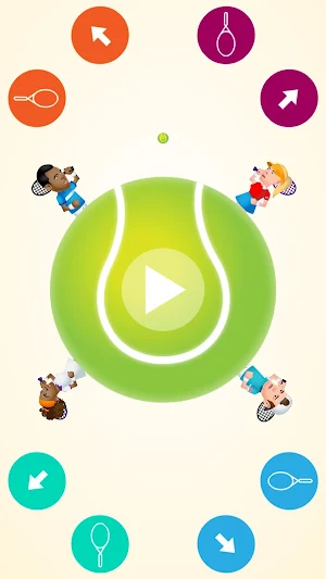 Circular Tennis 2 Player Games Screenshot 1