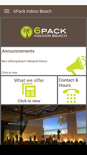 6Pack Indoor Beach Screenshot 1