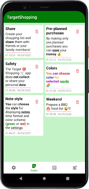 Target Shopping & Notes Screenshot 3