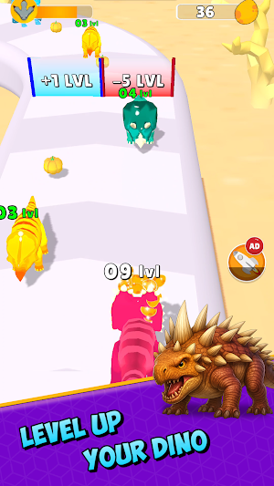 Dino Runner : Merge Battle Screenshot 3