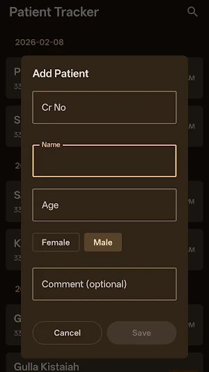 Patient Tracker Screenshot 1