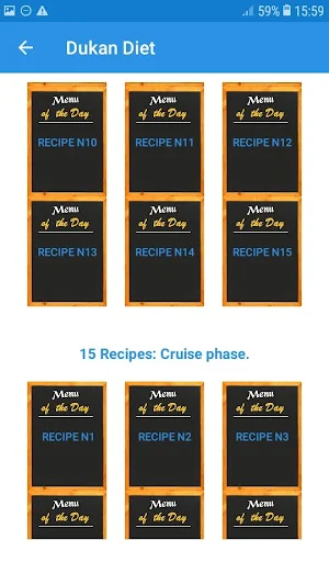 Dukan Diet 4 Phases - 15 Day Plan - 30 Recipes Screenshot 1