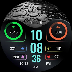 ZKin WatchFace Elegant Weather Screenshot 3