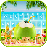 Summer Beach Coconut Keyboard Theme