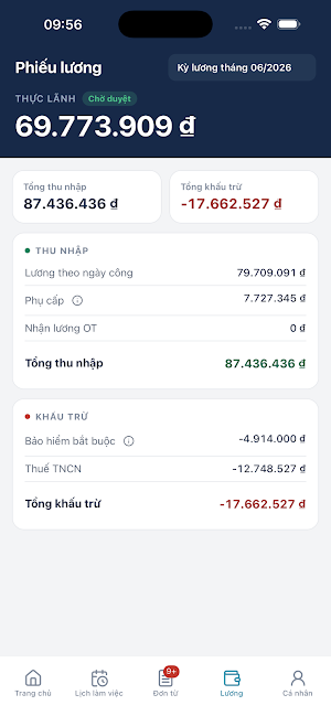 myHRM - Chấm công, Tính lương Screenshot 3