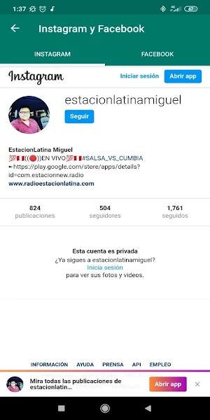 Radio Estacion Latina Screenshot 1