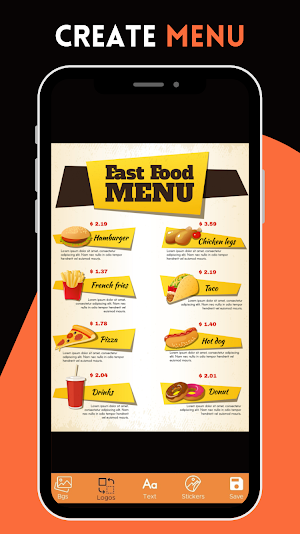 Menu Maker - Design Templates Screenshot 1