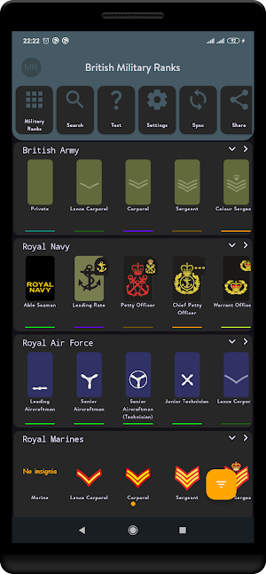 Military Ranks Screenshot 0