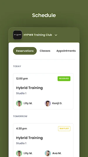 HYPWR Training Club Screenshot 2