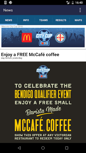 Macca's City Cup Screenshot 0