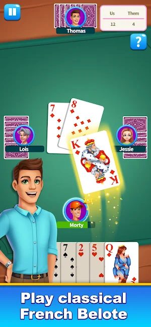 King of Belote Card Game Screenshot 0