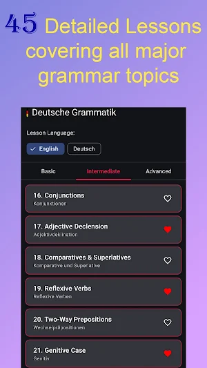 German Grammar - Intermediate Screenshot 1