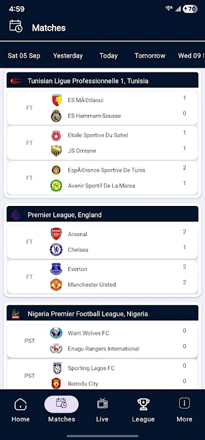 Ottclub - Online Football TV Screenshot 1