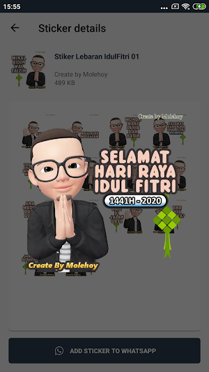 Stiker Lebaran Idul Fitri 2021 WAStickerApps Screenshot 1