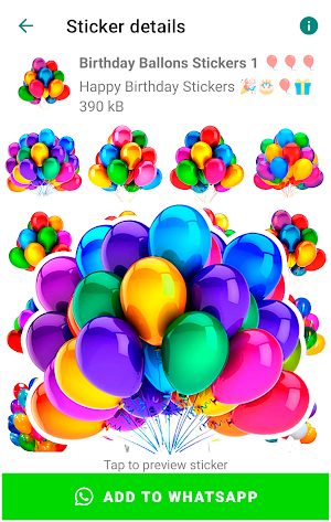 Happy Birthday Wishes Stickers Screenshot 3