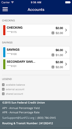 Sun Federal CU Mobile Screenshot 2