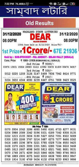 Nagaland Lottery Results: Sambad results Screenshot 0