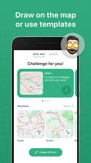 GPS ART - route planner for running and walking Screenshot 1