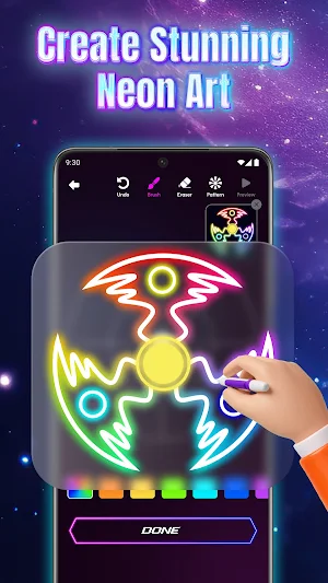 Glow Art: Neon Finger Spinner Screenshot 0