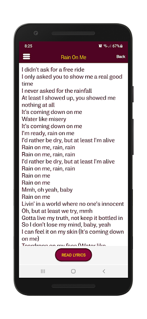 Lady Gaga Lyrics & Wallpapers Screenshot 3