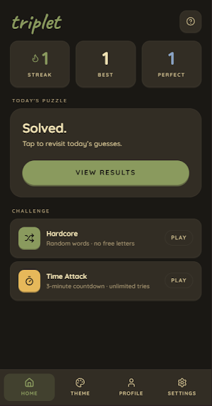 Triplet: 3-Word Puzzle Screenshot 0