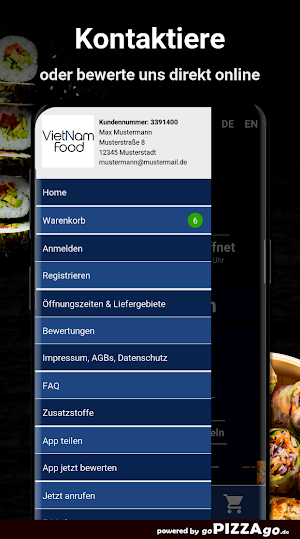 VietNam Food Hamburg Screenshot 2