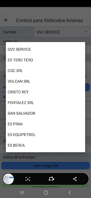 Gestion de Cargas de Combustible Screenshot 3