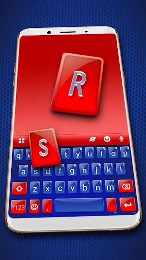 Red Blue Classic Keyboard Theme Screenshot 0
