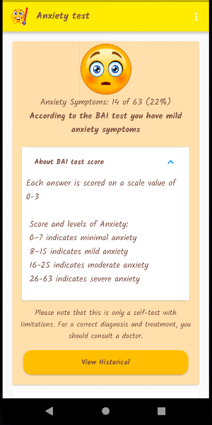 Anxiety Test Screenshot 2