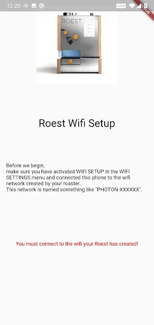 Roest Wifi Setup Screenshot 3