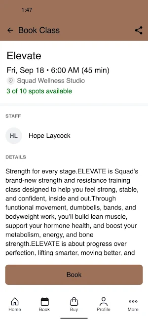 Squad Wellness Studio Screenshot 2