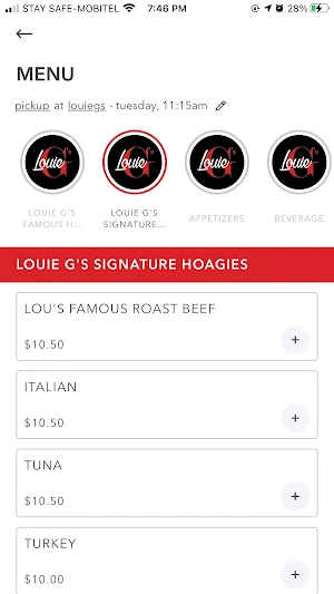 Louie G’s Roast Beef Screenshot 2