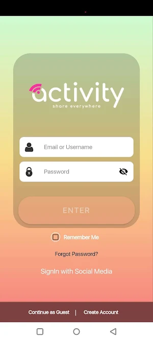 Activity Share App Screenshot 2