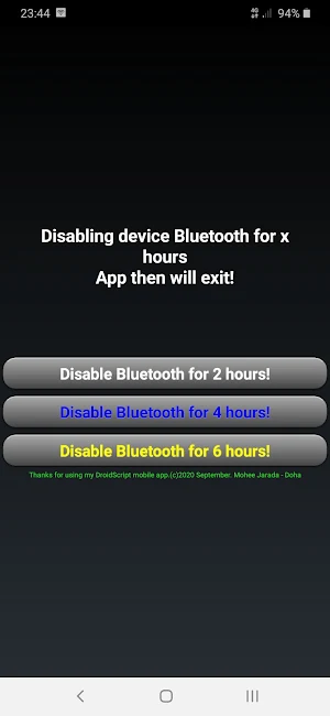 Disable Bluetooth On Device Utility tool Screenshot 0