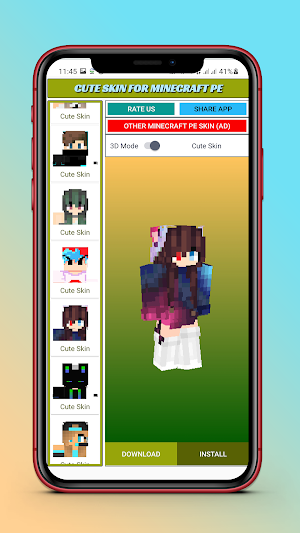 Cute Skin for Minecraft PE Screenshot 1