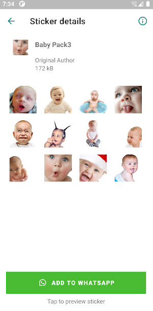 Funny Baby Faces Stickers Pro Screenshot 2