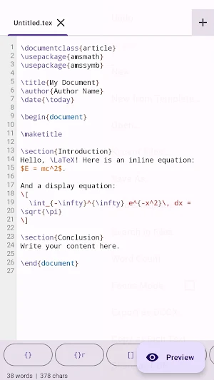 LatTeX Editor Screenshot 1