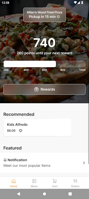 Milan's Wood Fired Pizza Screenshot 0