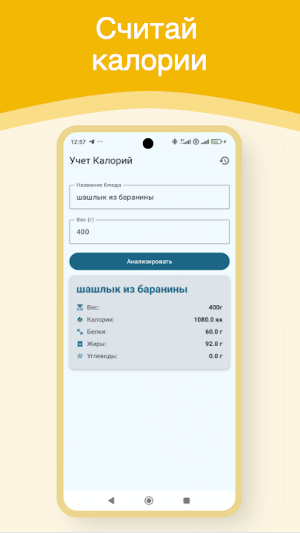 Учет Калорий Screenshot 0